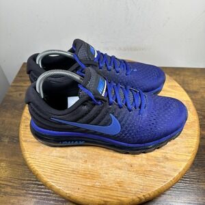 Nike Air Max 2017 Men's Running Shoes Blue Black Athletic Size 8 849559-401